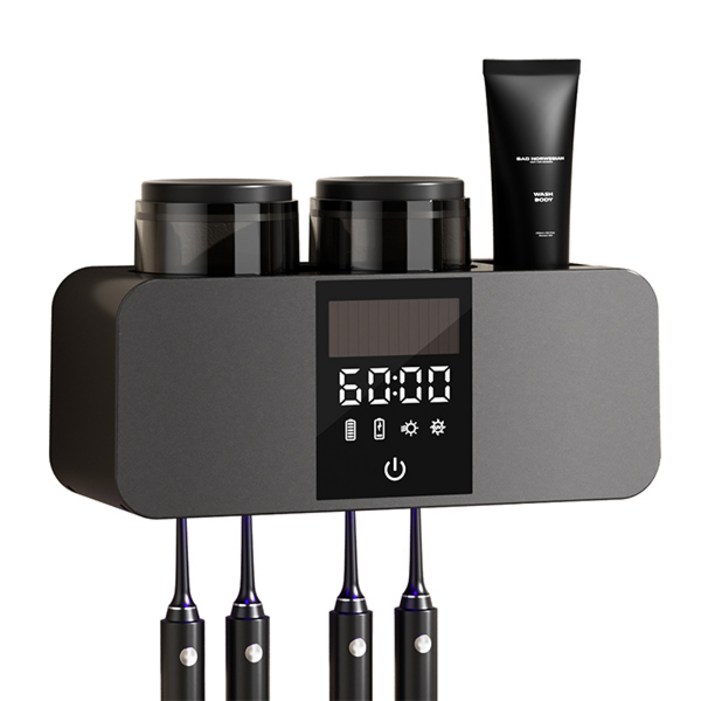 MIFAN 무타공 가정용 무선 UV 칫솔 살균기 건조기 칫솔컵 세트