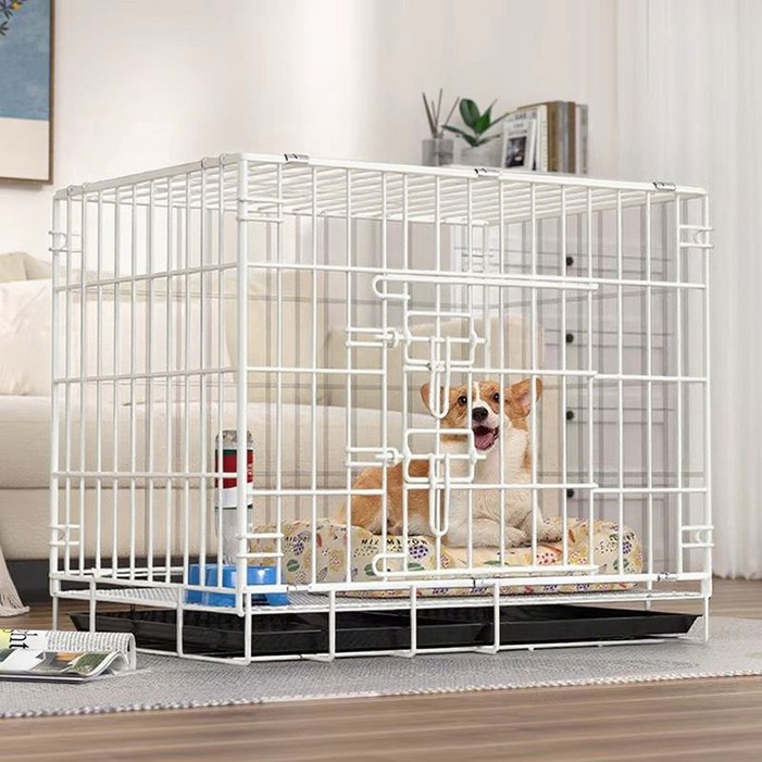강아지 울타리 접이식 철제 강아지 케이지