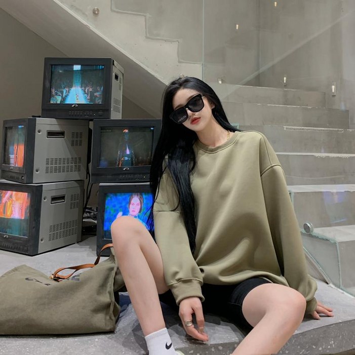 GNROOM 루즈핏맨투맨 맨투맨 사계절맨투맨 아노락 오버핏아노락 루즈핏아노락