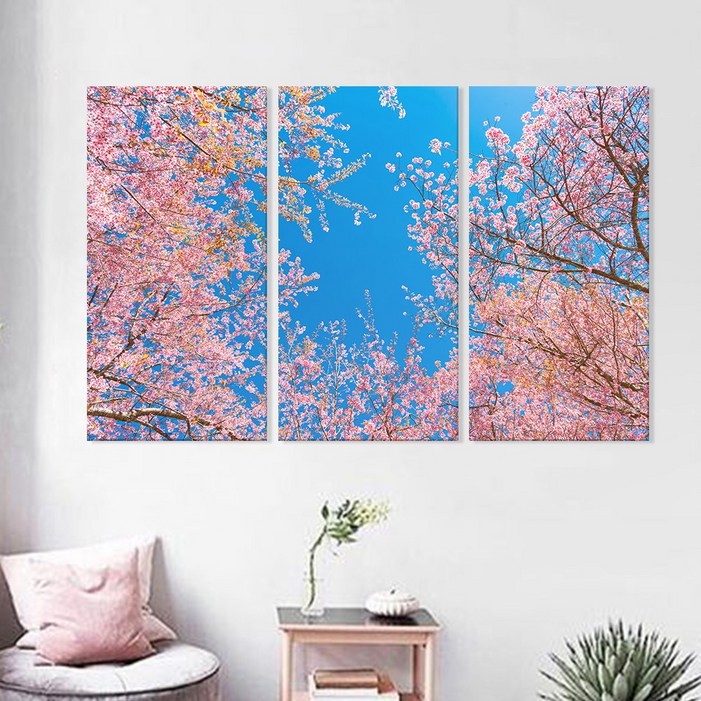 아란아트 풍경화 분할액자 캔버스 그림 45종 거실 카페 주방 인테리어, 1. 중형 40x80cm 3개