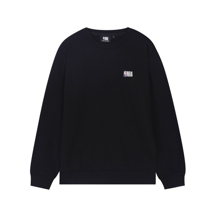 [NBA 매장 정품] NBA 스몰 로고 맨투맨 티셔츠 K243TS955 BK