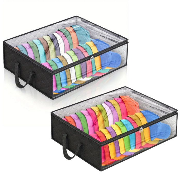 모자 정리함 2 세트 공간활용 속옷 양말 정리 이불 수납함