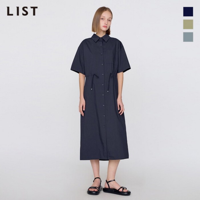 [리스트(LIST)] 스트링 반팔 셔츠 원피스_TWWOPO60060