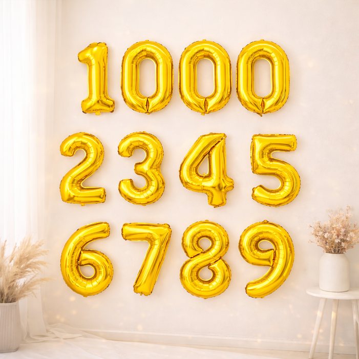 브로키 숫자 은박 풍선 12p 세트