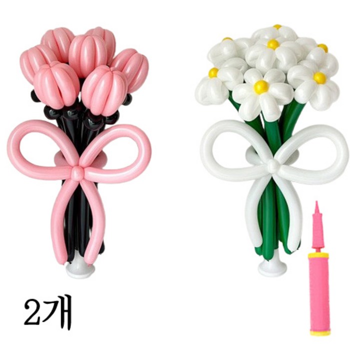 풍선꽃다발 DIY 파티 장식 용품 만들기 손펌프 세트