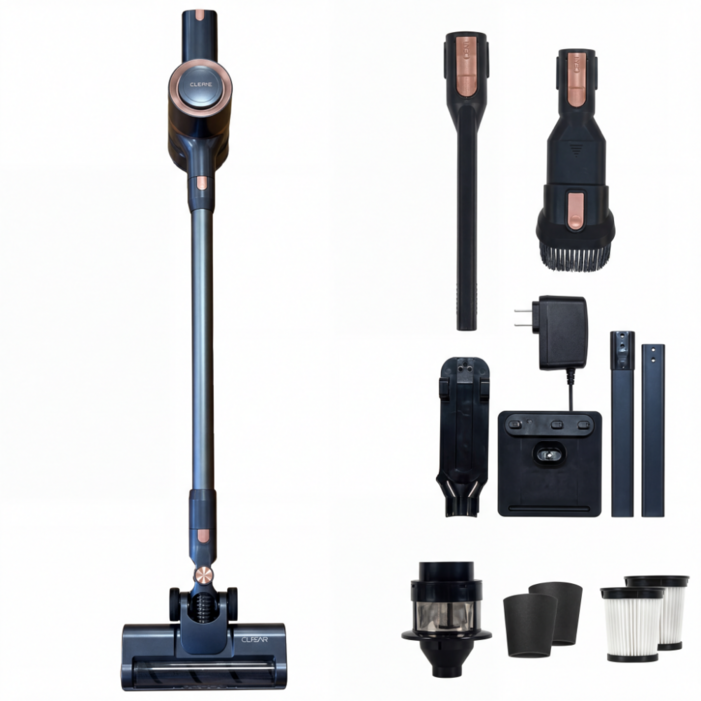 쿠오레 무선청소기 COVAS BLDC모터 초경량 헤파필터 저소음 스틱형 청소기, 블랙, COVAS