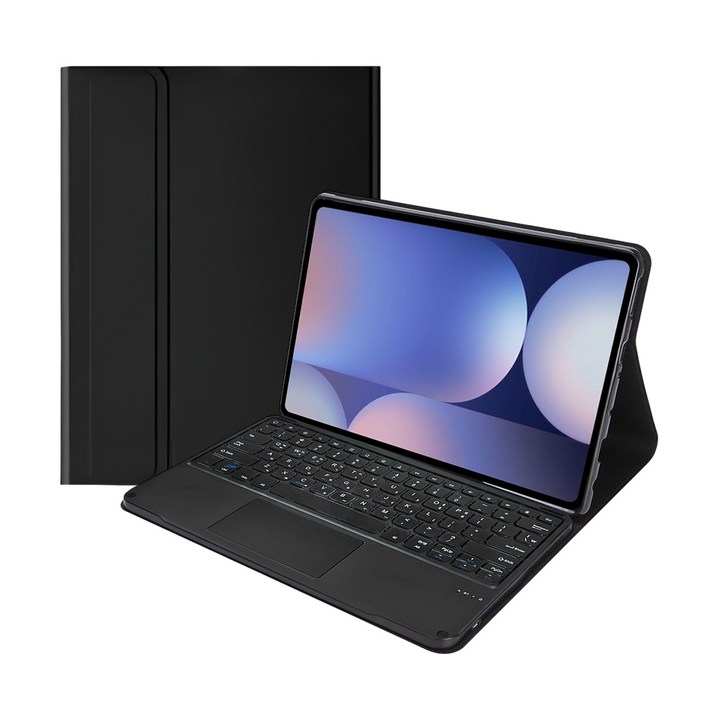 UB 갤럭시탭 터치 트랙패드 키보드 케이스 전기종 펜슬수납, 블랙, 1개