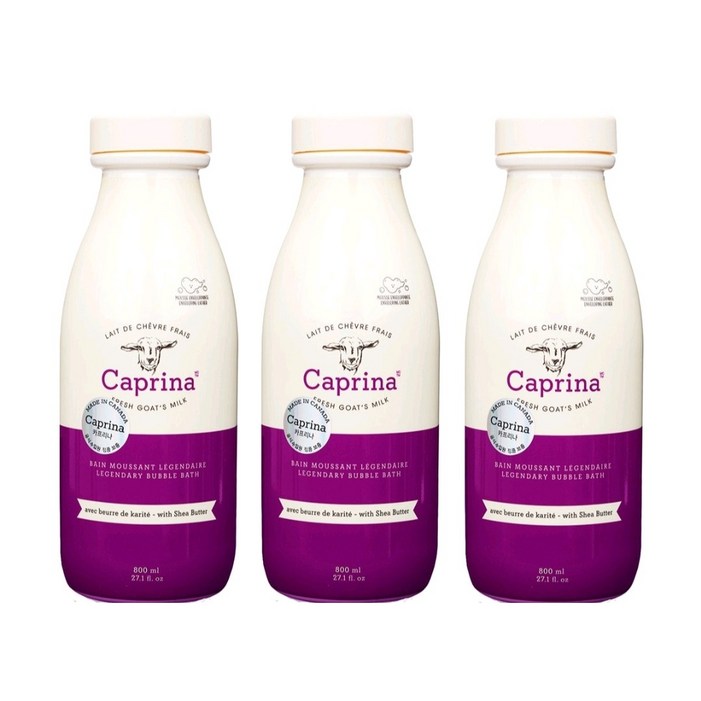 카프리나 버블배쓰800ml x 3P 프레쉬 거품입욕제 버블바스 거품목욕 시아버터향