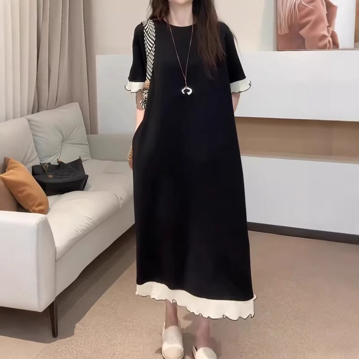 여자 여름 빅사이즈 루즈핏 롱 원피스 데일리룩 캐주얼 원피스