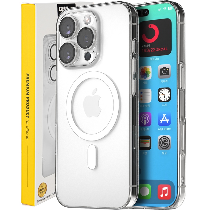 caseplz 렌즈 보호 강화유리 일체형 맥세이프 휴대폰 케이스