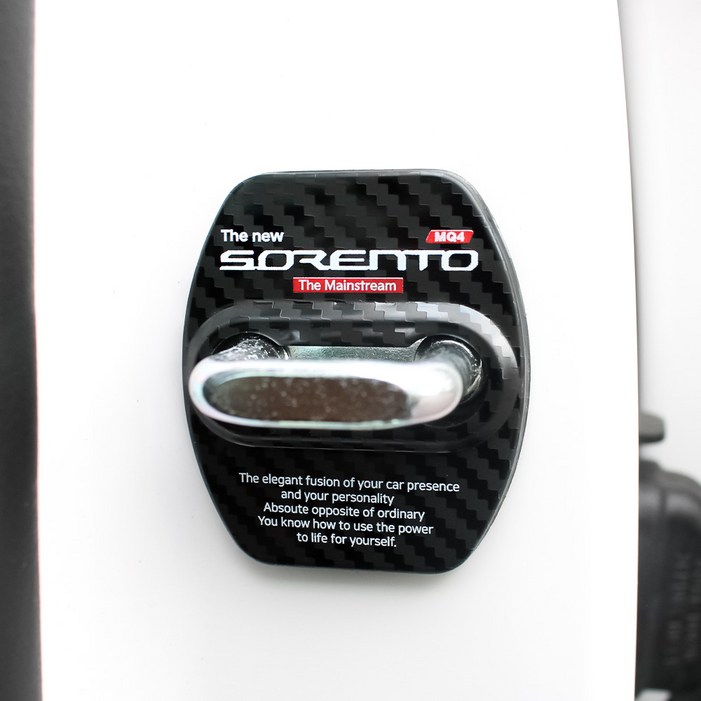 영카클럽 더뉴 쏘렌토 MQ4 페이스리프트 호환 카본 도어스트라이커 몰딩 도어락 커버 튜닝 용품, 더뉴 쏘렌토MQ4 FL