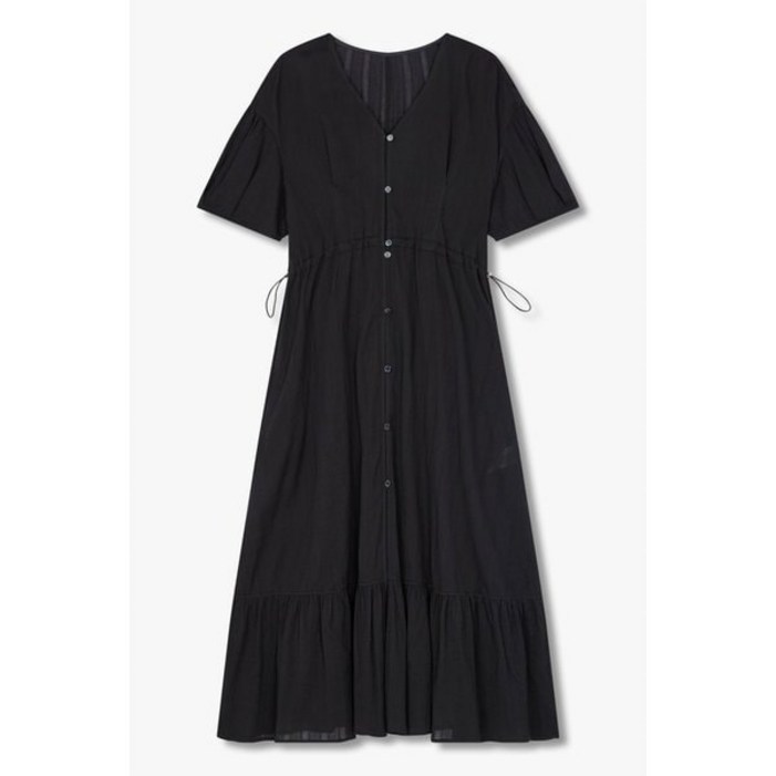 보브숏 슬리브 브이넥 셔츠 원피스7155237201Y 477411