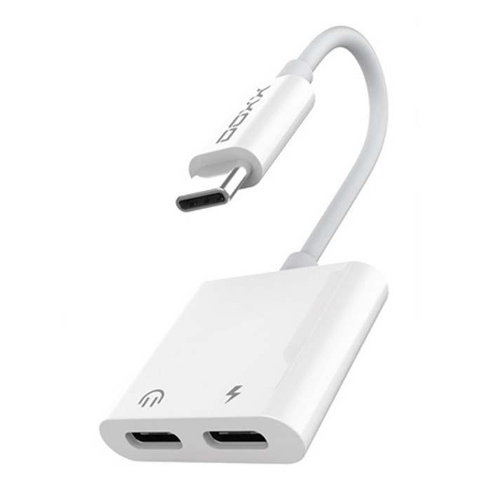 DOXX USB C타입 이어폰 동시 충전 PD 18W 듀얼 젠더 DXGD200