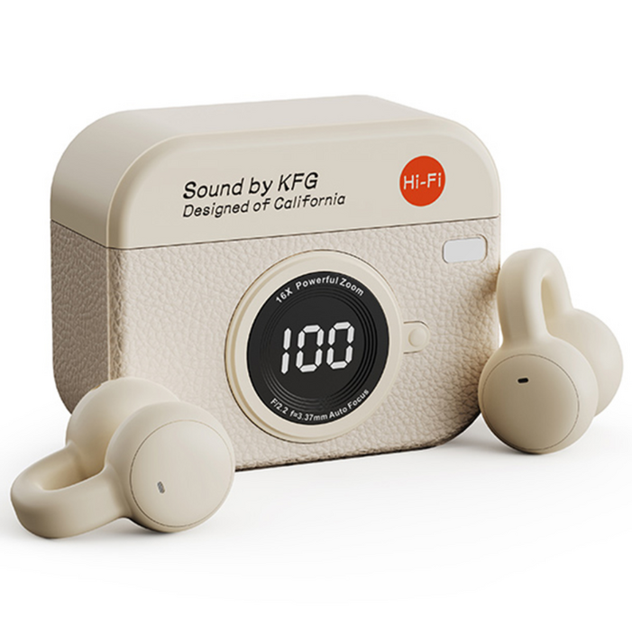 UB 레트로 감성 카메라 블루투스 이어폰 무선 HiFi 터치 이어버드 음악감상 게이밍 선물