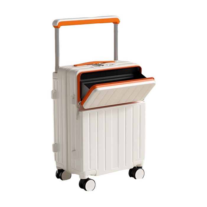 레치 20인치 기내용 방폭지퍼 캐리어 USB충전 컵홀더 여행용 스마트 캐리어