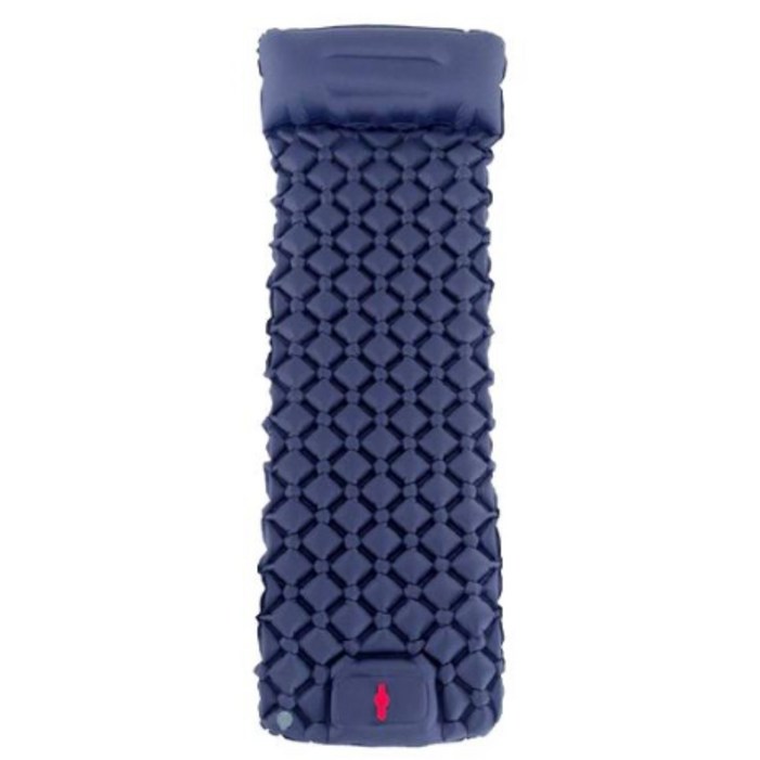 노마드레스트 캠핑 초경량 초소형 에어매트 펌프 내장형 싱글 사이즈, 네이비블루