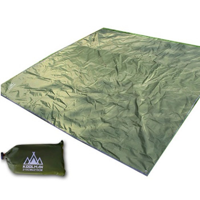 KOOLMAN 경량 그라운드 텐트 방수포 미니타프겸용, 카키