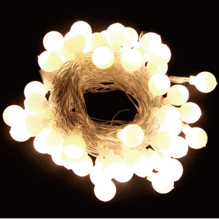 NEW LED 50구 5.7m 앵두전구, 웜화이트
