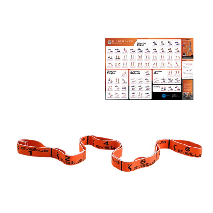 스벨투스 엘라스티밴드 오리지날 소프트 7kg  POSTER  파우치 세트, 오렌지, 1개