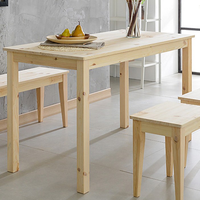 주공방 체트레 조립식 원목 입식 테이블 1200