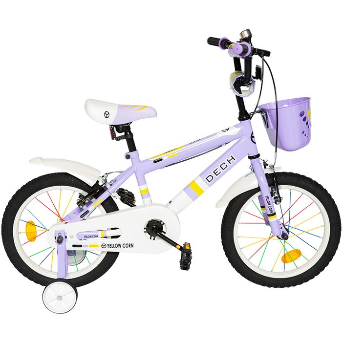 옐로우콘 아동용 데크 18형 네발 보조 바퀴 자전거