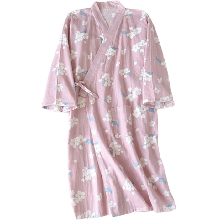 굿샵 사계절 거즈 면 귀요미 잠옷 가운 M