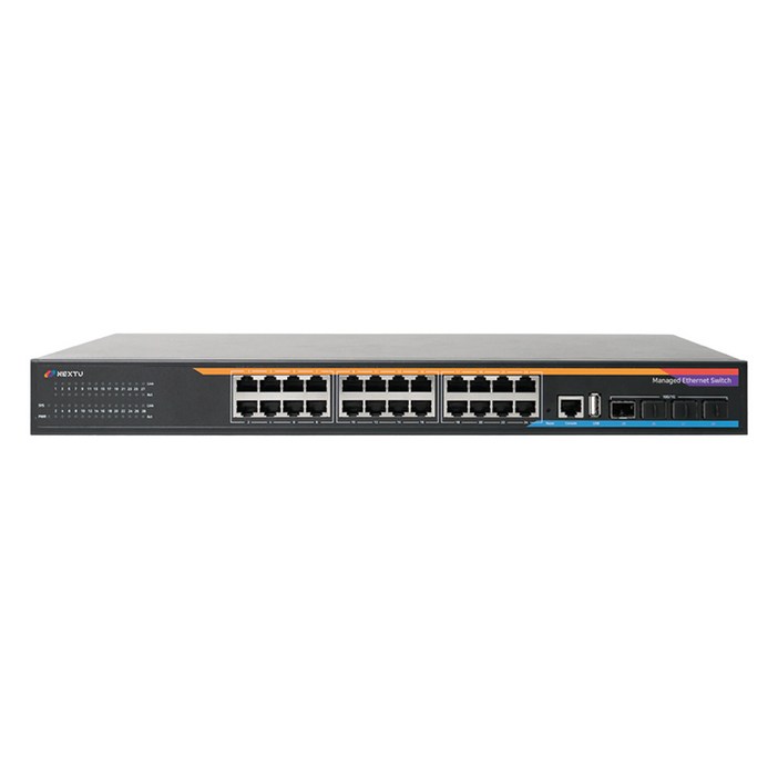 넥스트유 L3 매니지먼트 24포트 스위칭허브 10G 4SFP