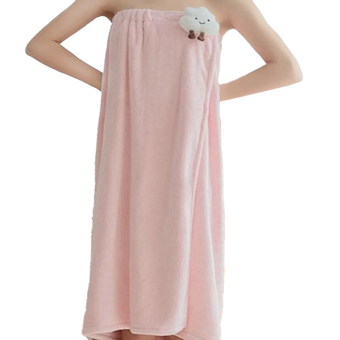 셀리빙 타월 바스 골프 샤워가운 140 x 85 cm, 구름핑크, 1개