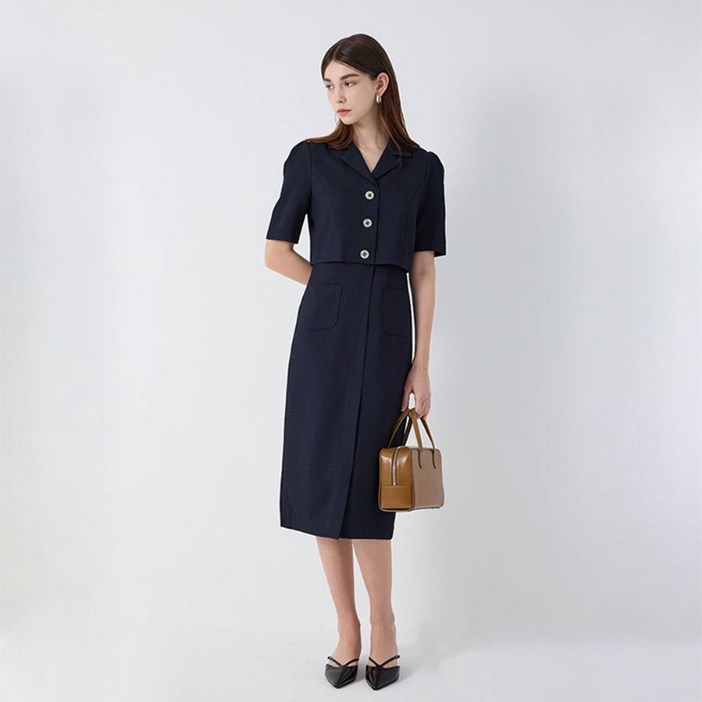 에이비에프지 여성용 노치드카라 투웨이 정장 원피스 AFY2QO06