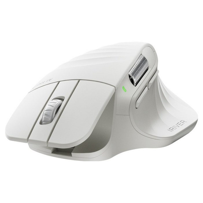 아이리버 Air Lift 50 충전식 멀티페어링 세미 버티컬 블루투스 무소음 무선 마우스, 단일상품, 화이트
