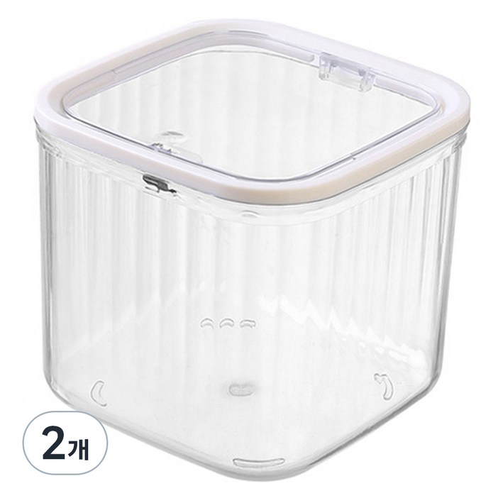 한봄누리 캡슐세제통 커피캡슐통 원터치 보관함 대형, 투명, 2개