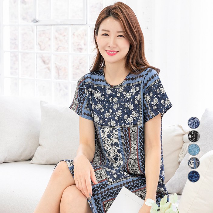 우일 여성용 인견 폴라소매 원피스 빅사이즈 포함