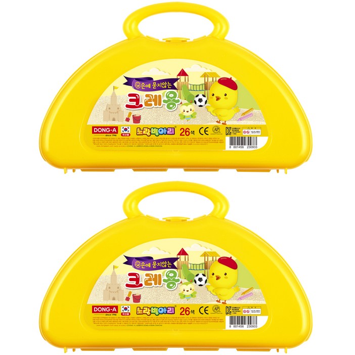 동아 노랑병아리 크레용, 26색, 2개 동아 노랑병아리 크레용, 26색, 2개