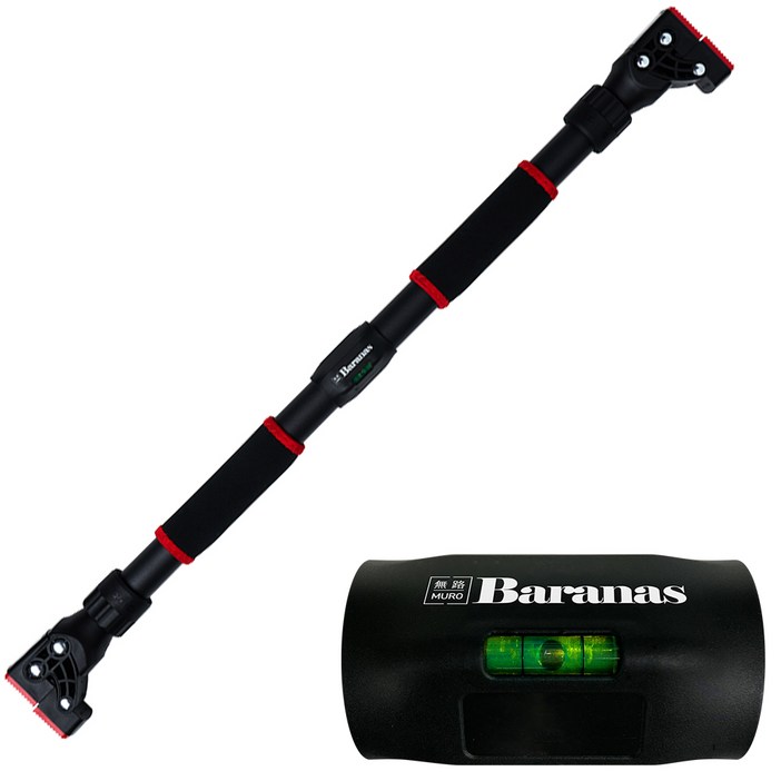 무로 바라나스 문틀 흠집방지 프리미엄 턱걸이 철봉  수평계  운동메뉴얼 세트