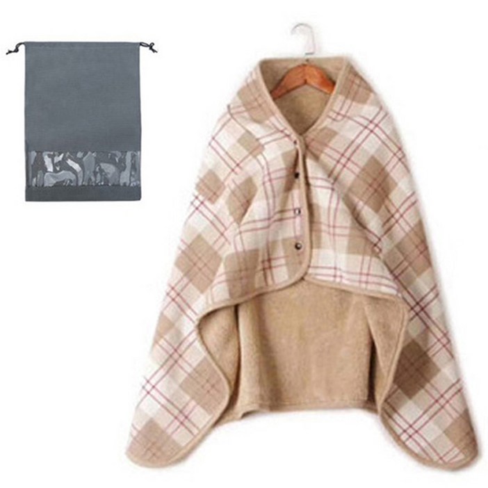 극세사 망토 무릎 담요  파우치