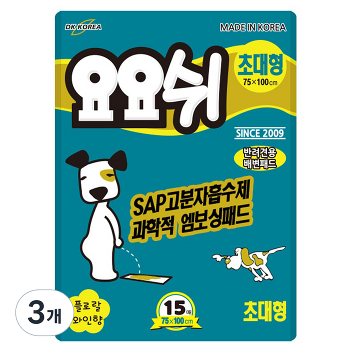 요요쉬 반려견용 배변패드 플로랄와인향