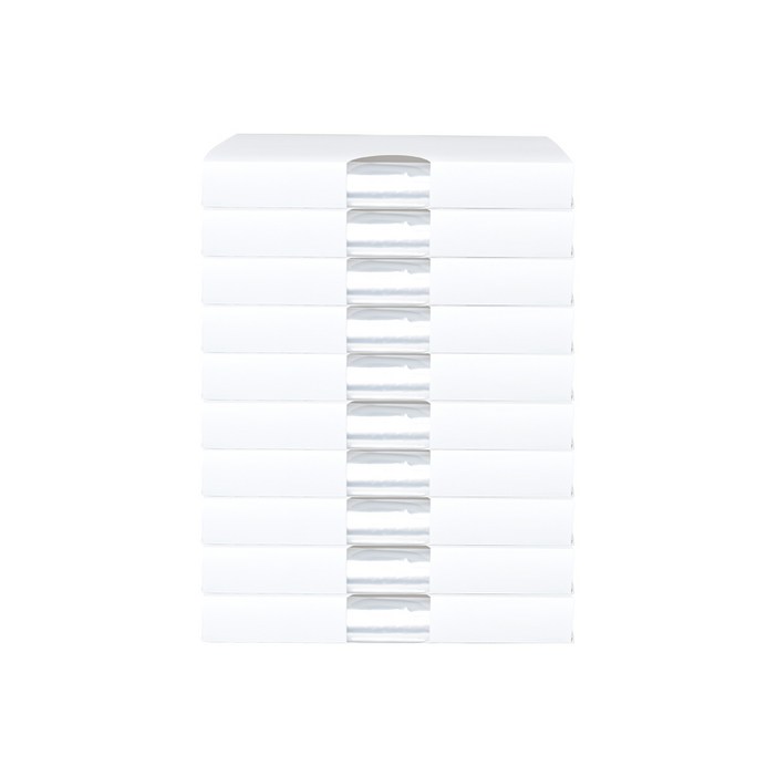 모노플랫 비닐 정리함 M, 화이트, 10개