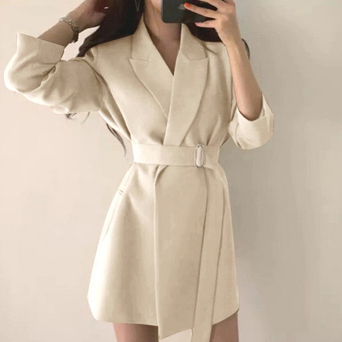 구디프 여성용 클래식 롱 스트랩 자켓 원피스 빅사이즈 포함