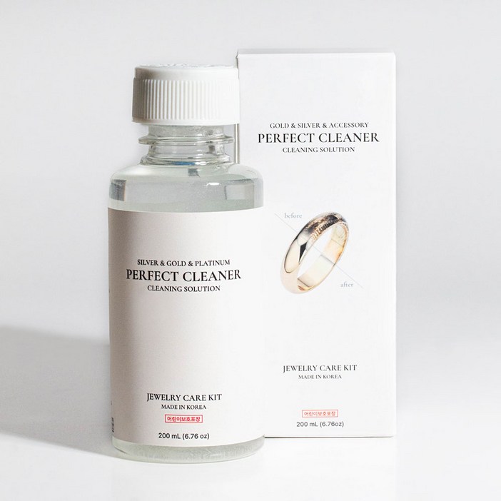 솔앤솔 올인원 금 은 퍼펙트 클리너 200ml + 핀셋 + 폴리싱천 세트