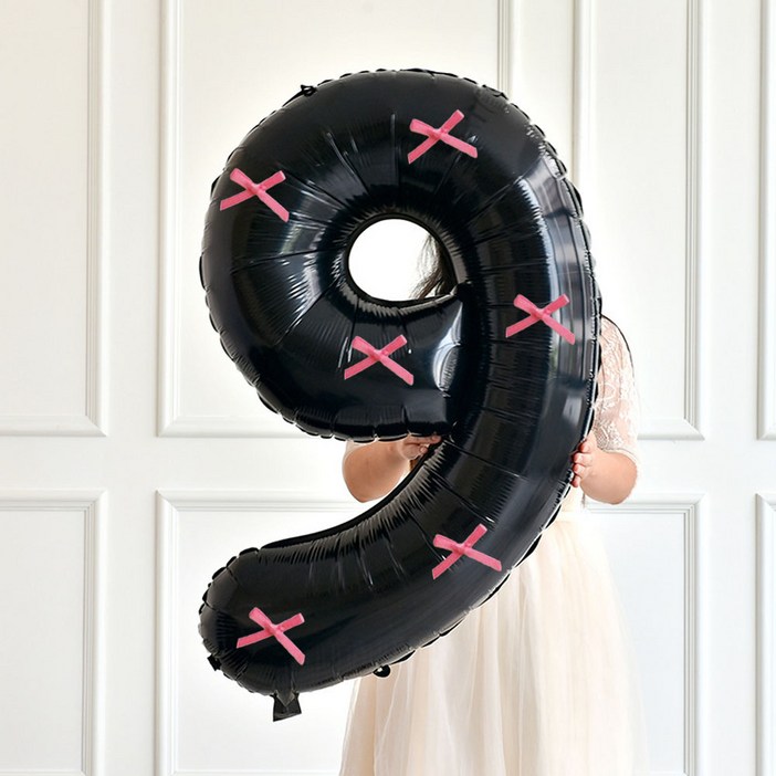 미미파티 리본 대형 숫자 풍선 100cm 9