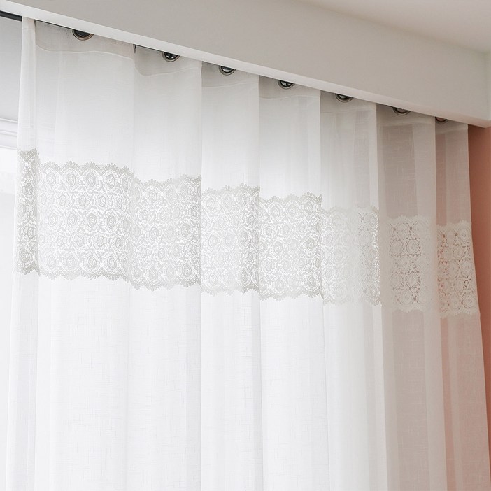 지나송 내추럴 아일렛 시크릿 커튼 꽃집게 2개 봉별도