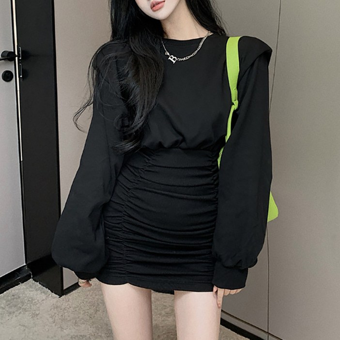 MA 셔링 캐주얼 미니원피스