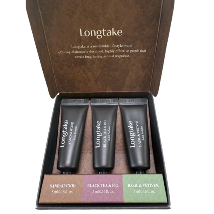 롱테이크 솔리드 퍼퓸 고체향수 디스커버리 3종 키트