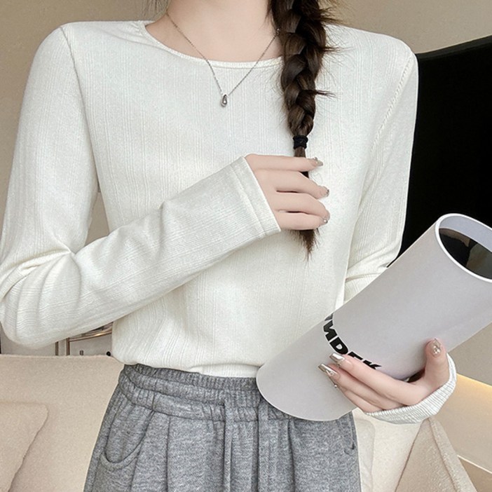 로렌미 리즈 라운드 긴팔티 S25SPT031818