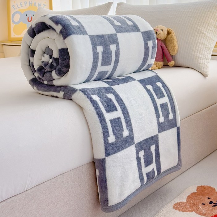 POGNADI 대형 밍크 극세사 담요 캠핑 벨벳 블랭킷 150x200