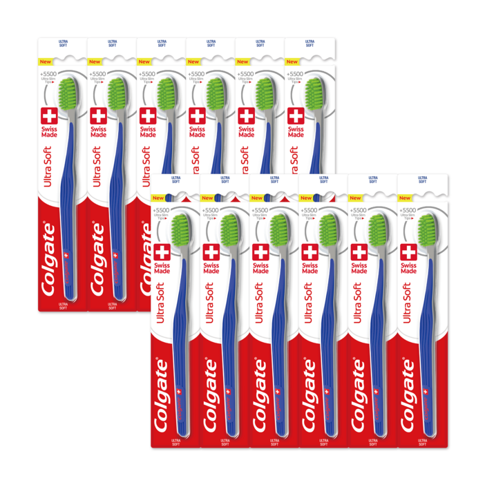 콜게이트 칫솔 스위스 울트라 소프트(1입) x 12팩, 12개, 1개