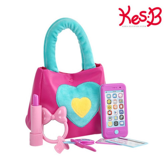 캐스B 패션가방  여아 핑크 핸드백 엄마따라하기 역할놀이 화장가방, 1개
