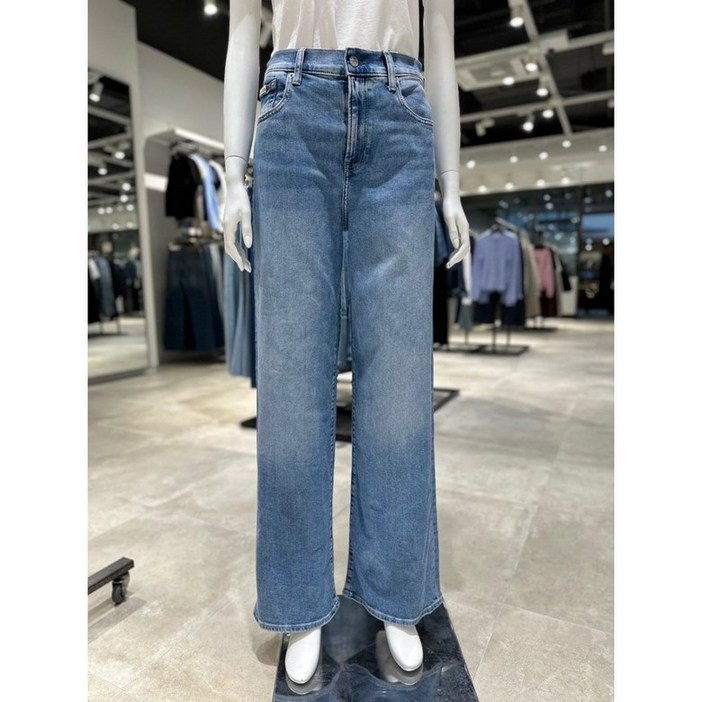캘빈클라인 진 CALVIN KLEIN JEANS 캘빈클라인진여성 와이드핏 미드블루 에코쿨 데님 팬츠 47AB721-R77 XAO620 TXP691