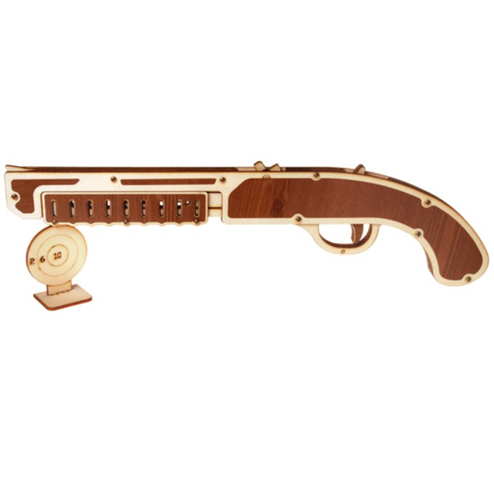 과학용품  오토샷건 고무줄총  조립식 퍼즐