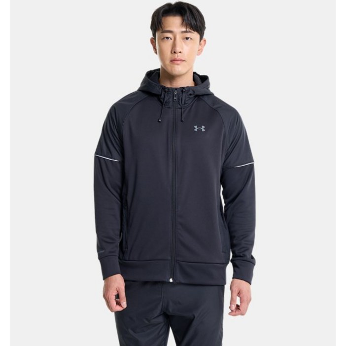 [언더아머 본사]남성 UA Armour Fleece 스톰 풀집 후디1373781-001